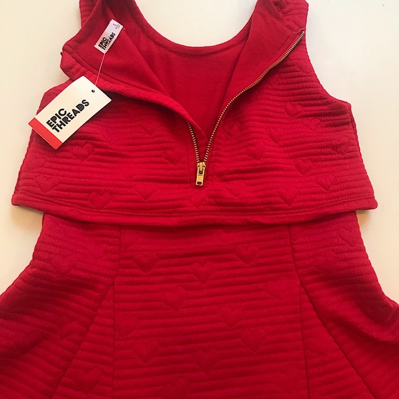 Epic Threads Girls Red A-Line Heart Dress - Picture 5 of 7